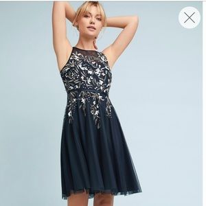 Anthropologie Alexa Admor Embellished Tulle Dress